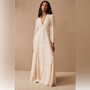 Anthropologie Cream Wedding Dress